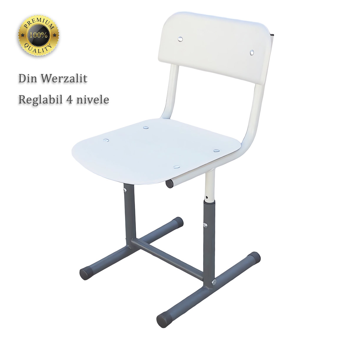 Scaun scolar pe teava rotunda